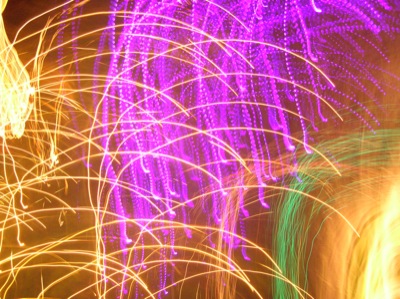 Shore Acres - Purple and Gold Fireworks